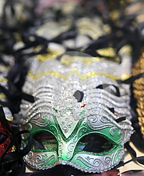 Venice green mask for sale in the shop photo