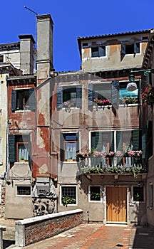 Venice historic city center, Veneto rigion, Italy - streets and