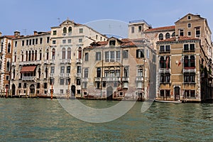 Venice houses on grnad canal, Italy