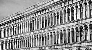 Venice, Italy. Amazing view of the ancient buildings at San Marco square