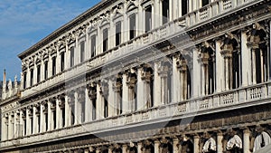 Venice, Italy. Amazing view of the ancient buildings at San Marco square