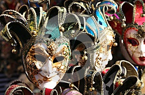 Venice Italy carnival mask for sale in the shop photo