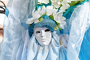 Venice, Italy, Carnival of Venice, beautiful mask at Piazza San Marco