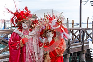 Venice, Italy, Carnival of Venice, beautiful mask at Piazza San Marco