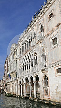 Venice, Italy - December 31, 2015: Ancient Palace called Ca D Or