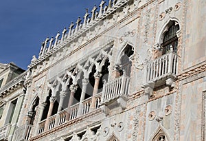 Venice, Italy - December 31, 2015: architectonic detail of an