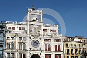 VENICE, ITALY/EUROPE - OCTOBER 12 : St Marks Clocktower in Venice Italy on October 12, 2014