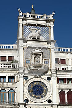 VENICE, ITALY/EUROPE - OCTOBER 12 : St Marks Clocktower in Venice Italy on October 12, 2014