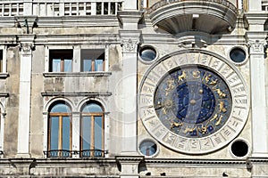 VENICE, ITALY/EUROPE - OCTOBER 12 : St Marks Clocktower in Venice Italy on October 12, 2014