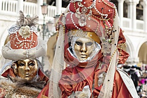 Venice, Italy - February 5 2018 - The Masks of carnival 2018.