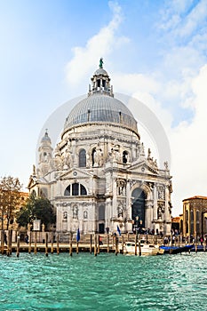 Venice, Italy. Grand Canal and Basilica Santa Maria della Salute.