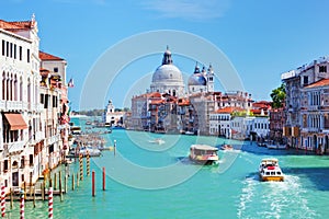 Venice, Italy. Grand Canal and Basilica Santa Maria della Salute