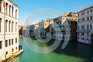 Venice, Italy, Grand Canal and historical buildings