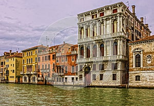 Venice, Italy. Grand canal houses view