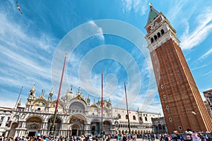 Piazza San Marco, or St Mark`s Square, Venice