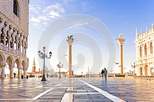 Venice, Italy. Morning in Venice. San marco square