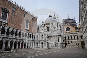 Venice, Italy: Nov 15, 2022: St Marks Basilica from inside the Doge's Palace