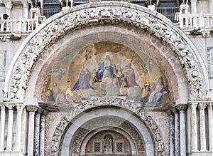 San Marco Cathedral Beautiful Detail View. Venice, Italy