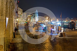 Venice, Italy - October 24, 2019: Amazing architecture of the Piazza San Marco square with Basilica of Saint Mark in Venice city