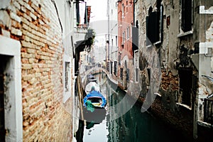 Venice, Italy - October, 2017. Historic center Venice and Grand Canal historic tenements