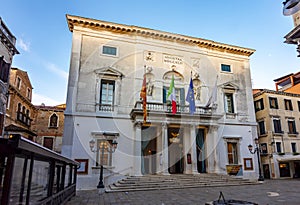Venice, Italy - October 2022: Phoenix theater Gran Teatro La Fenice in Venice photo