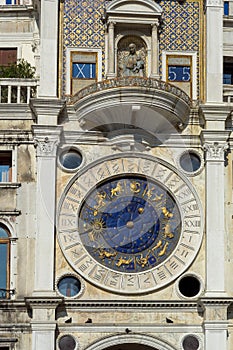 St Marks Clock tower in Venice on October 12, 2014