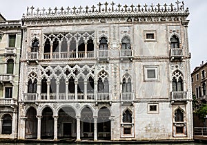 Venice, Italy. Palace architecture, Italy. Grand canal houses view