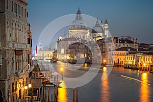 Venice, Italy: panorama of the Grand Canal and Punta della Dogana