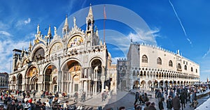 Venice, Italy. Saint Mark's Basilica and Doge's Palace