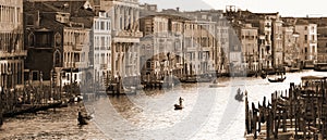 VENICE, ITALY - SEPTEMBER 21: Grand Canal of Venice on September
