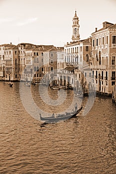 VENICE, ITALY - SEPTEMBER 21: Grand Canal of Venice on September