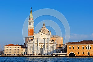 Venice, Italy. View of church San Giorgio Maggiore from Grand ca photo