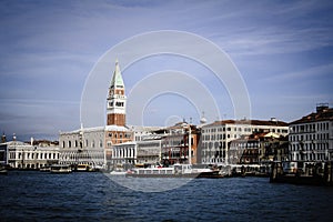 Venice landmark, Piazza San Marco with Campanile. Italy