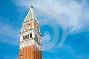 Venice landmark, St. Mark Companile of Piazza San Marco, Italy