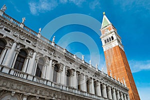 Venice landmark, St. Mark Companile of Piazza San Marco, Italy