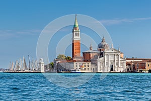 Venice landmarks. San Giorgio Maggiore by San Marco square, Grand Canal, Venice, Italy