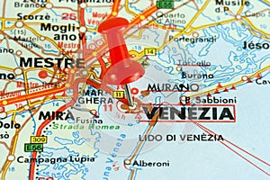 Venice on the map