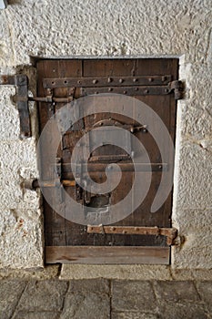 Venice - medieval presion locked door photo