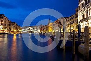 Venice at night on the Canal Grande