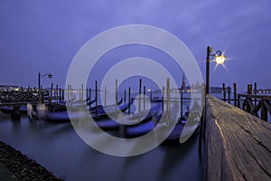 Venice Night Gondolas