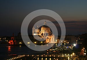 Venice at night panorama