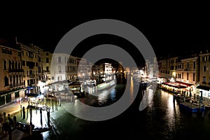 Venice night view from rialto