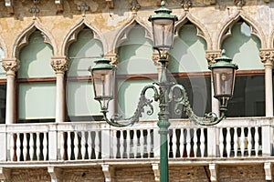 Venice: Old style street lamp