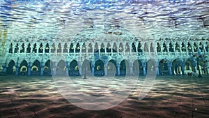 Venice palace immersed under water