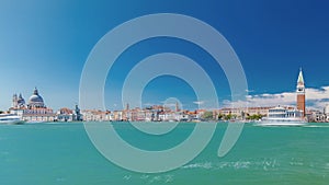 Venice Panorama timelapse with the Giudecca Island, the Madonna della Salute Church