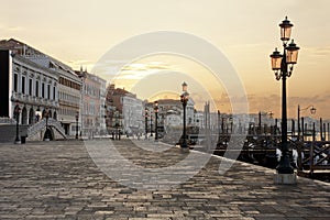 Venice - Riva degli Schiavoni at dawn photo