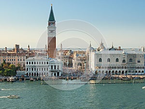 Venice`s view,Piazza San Marco and the Doges Palace in Venice, Italy, Europe