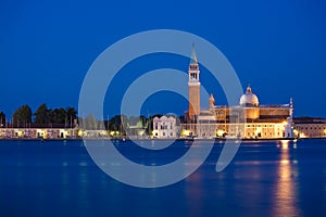 Venice, San Giorgio isle by night photo