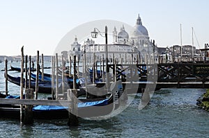 Venice, San Marco and gondole