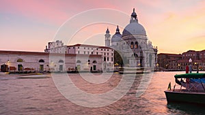 Venice santa maria della salute basilica canal cathedral 4k time lapse italy